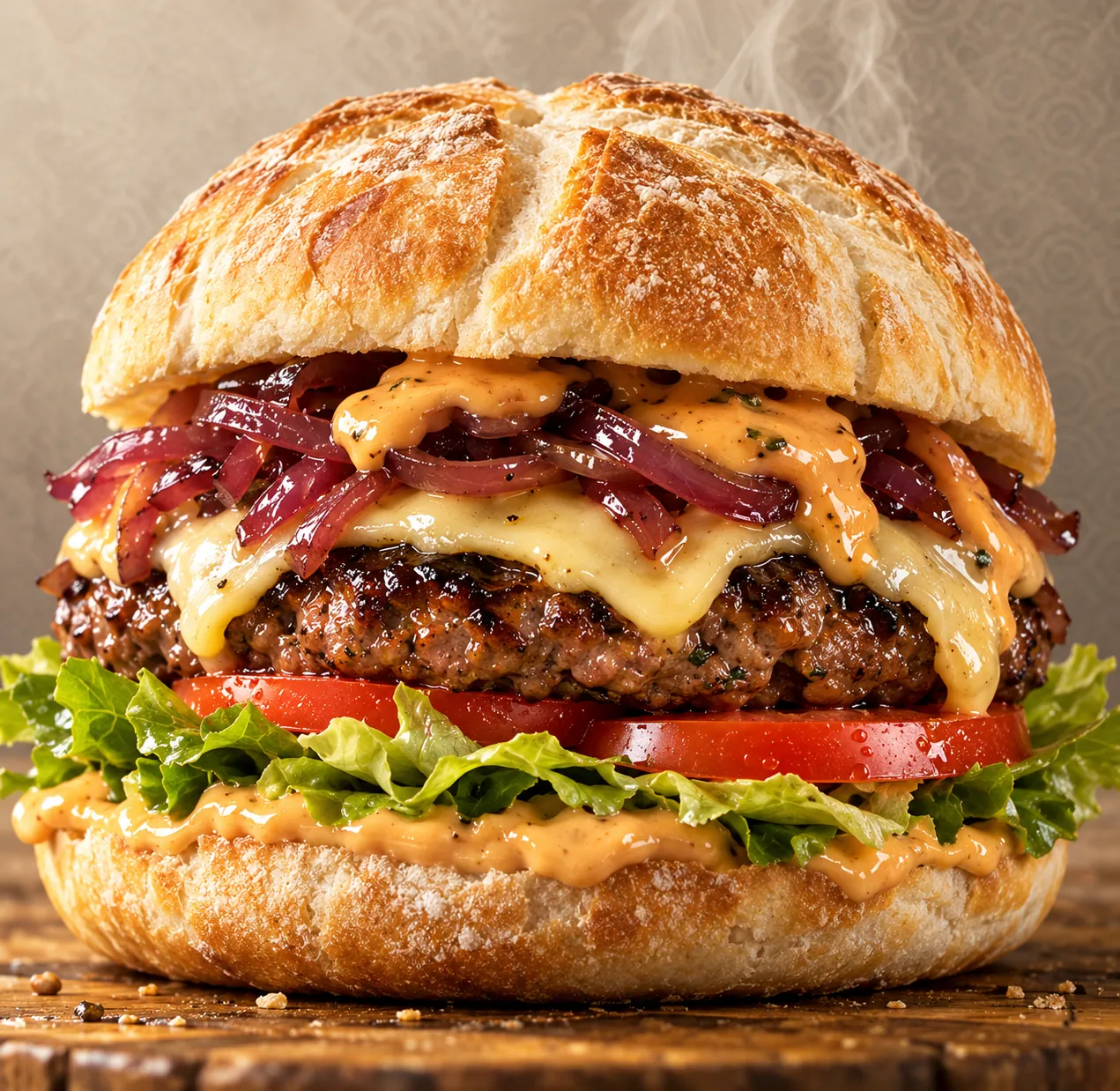 Fluppe Burger — ambachtelijke burger met gesmolten kaas en ui